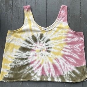 Old Navy Tye Dye Cropped Tank Top